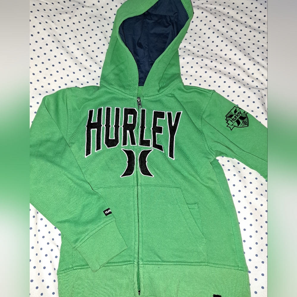 Boys Hurley Zip front hoodie Sz 6